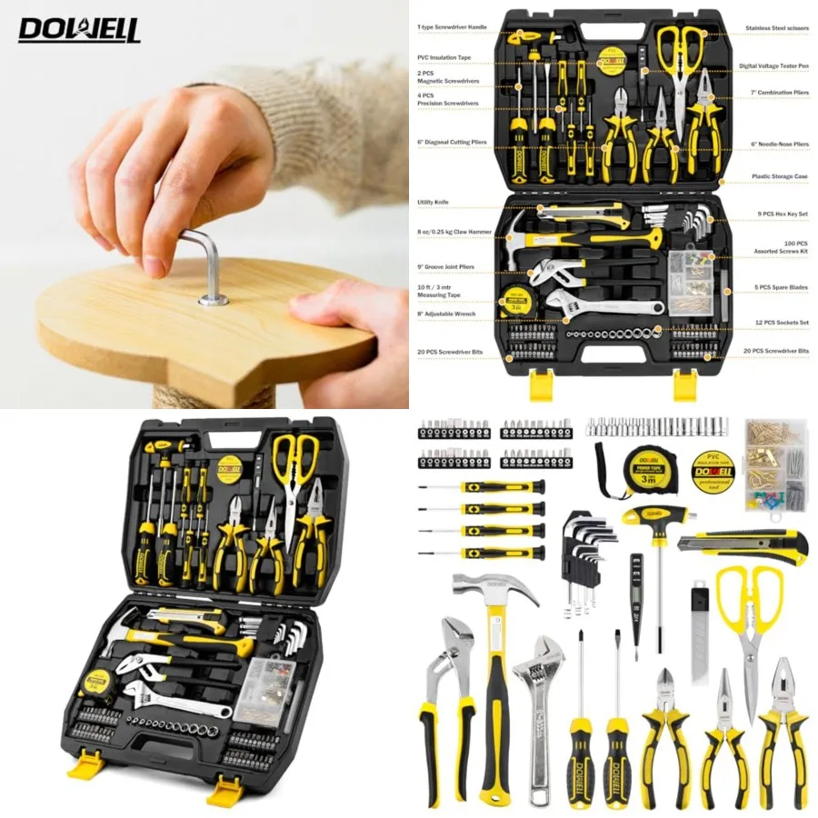 

Tool Set, General Household Tool Kit, Hand Tool Kit with Toolbox Storage Case for Home Repair