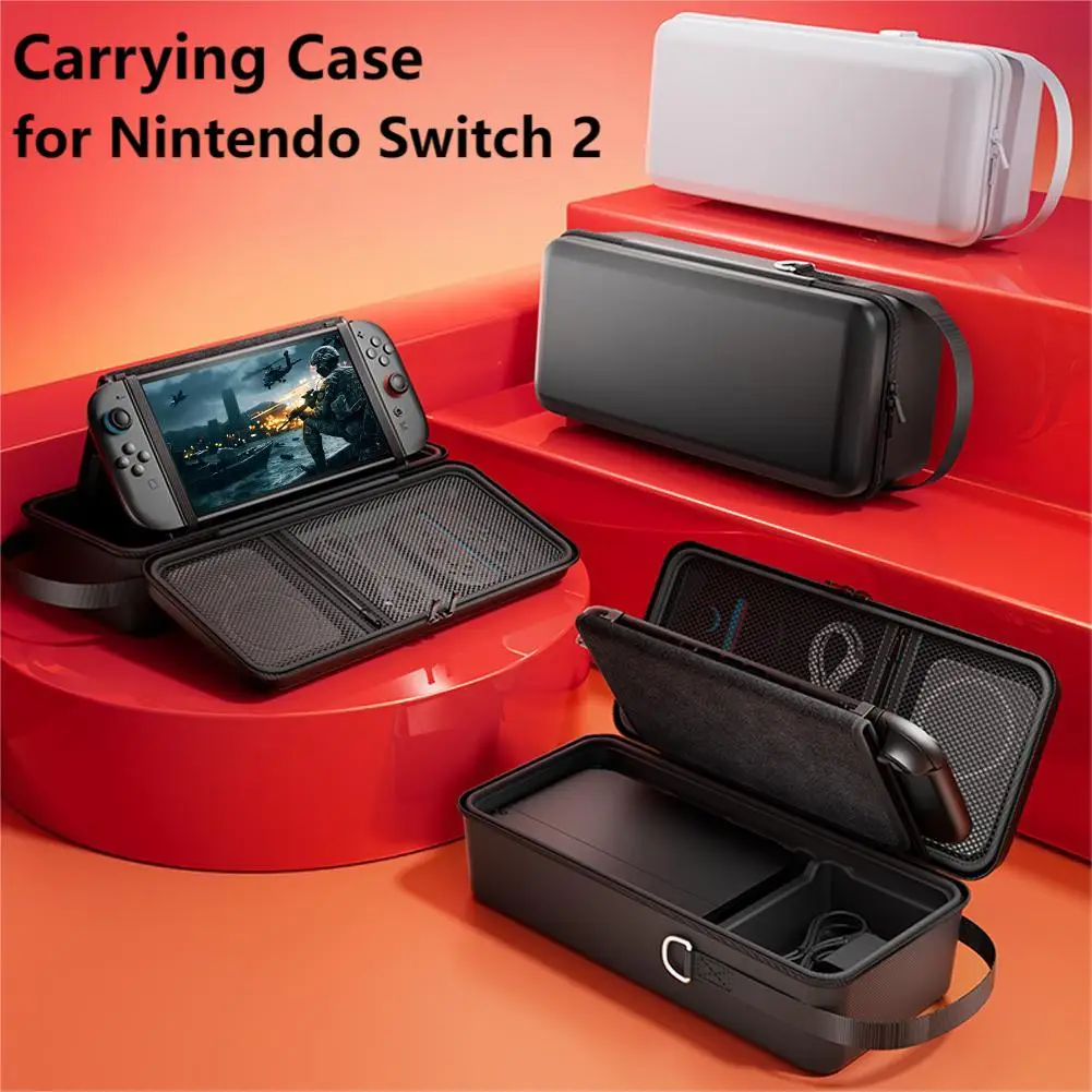 Hartschalen-Tragetasche für Nintendo Switch 2, Organizer-Tasche, stoßfest, hart, Reisetasche, tragbare Aufbewahrungstasche für Switch 2-Zubehör