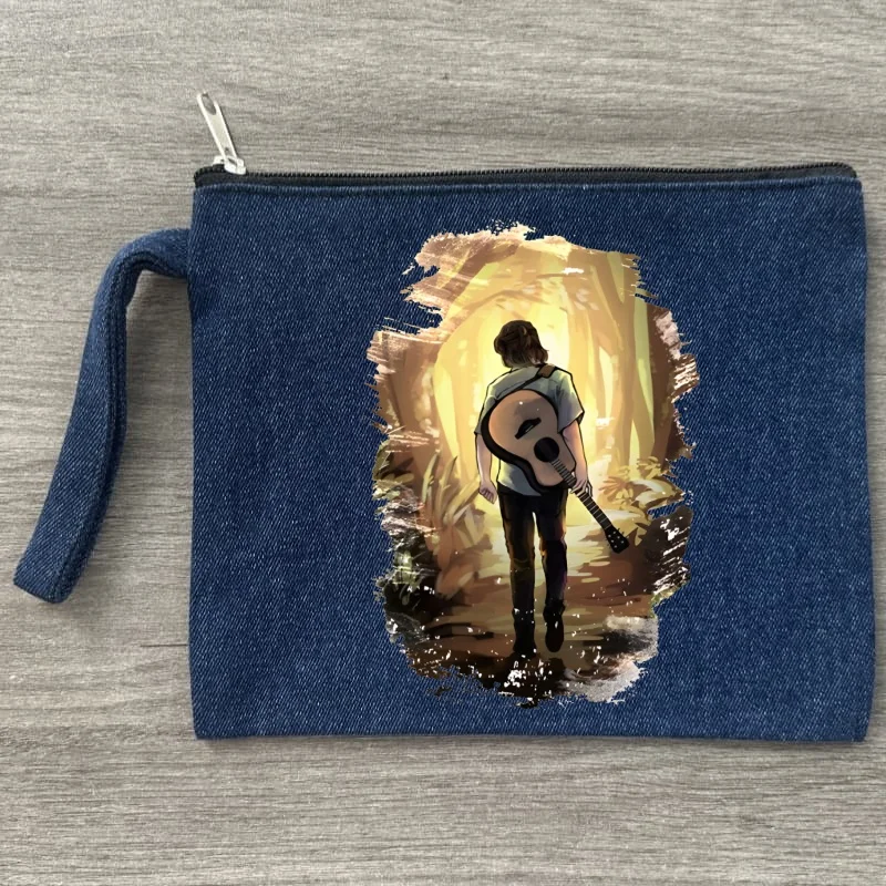 

Холщовая джинсовая косметичка Fireflies The Last Of Us, органайзер для путешествий, сумка для хранения мелочей, офисный пенал, кошелек на молнии, подарок
