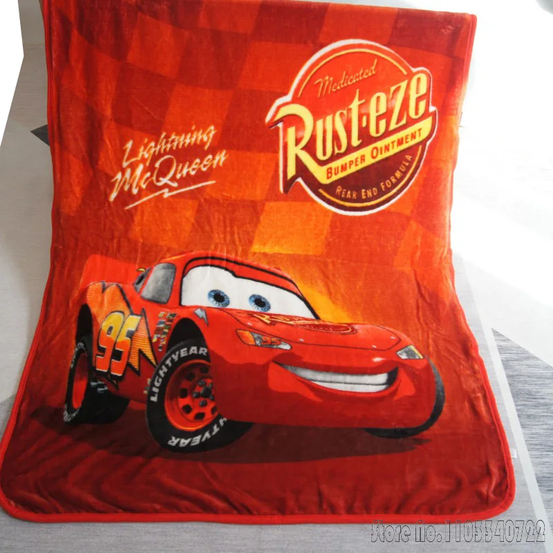 Anime Disney Cute Red McQueen Car 95 Boy Blanket Throw Plane Sofa Cartoon Super Soft Blankets for Kids Gift 100x140cm