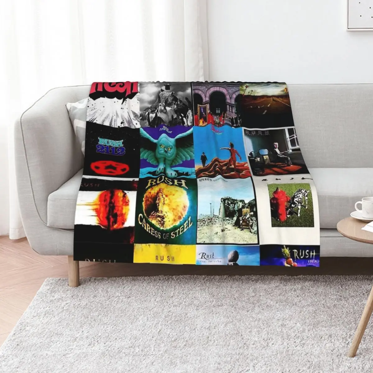 Completed All Album Cover RushBand || 001 Throw Blanket Sofas Weighted Blankets For Bed Quilt Retros Blankets