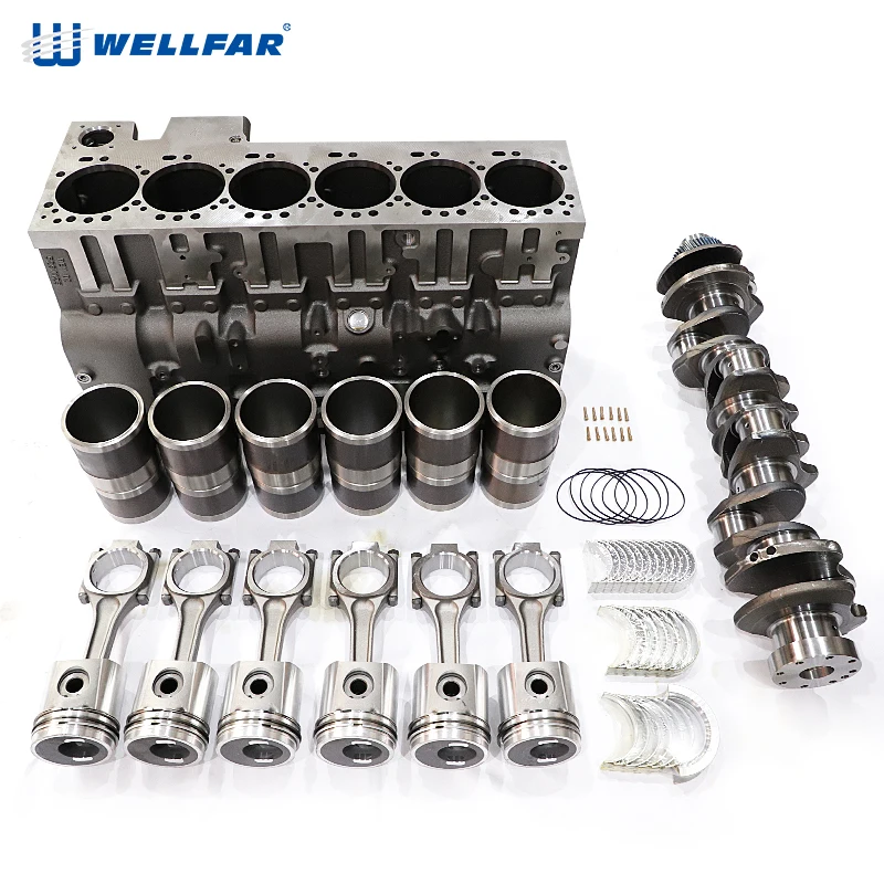 6d114 Wellfar Original Quality short Engine cylinder block For cummins 6 cylinder