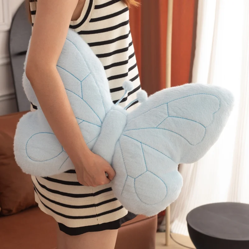 Dopamine Colorful Butterfly Pillow Butterfly Plush Toy Soft Cotton Stuffed Sofa Cushion Cute Home Decor Birthday Gift To Friends