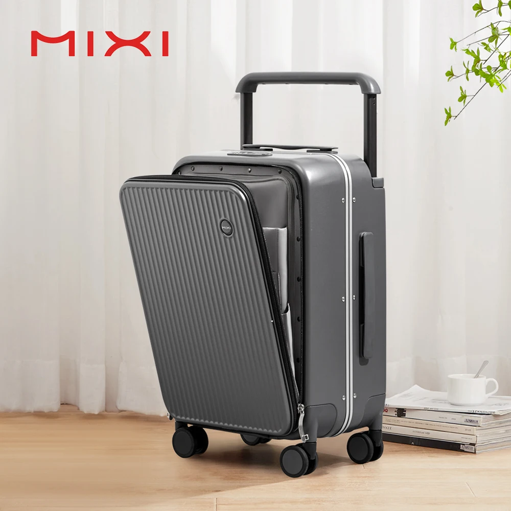 MIXIスーツケース ワイドハンドル キャリーケース 静音 20インチ機内持込 Amazon | [mixi] 米煕 スーツケース ワイドハンドル キャリーケース 前