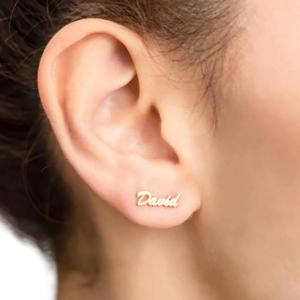 Customized name studs, Personalized earrings, Earrings, Name earrings, Perfect gift for her, Birthday gift