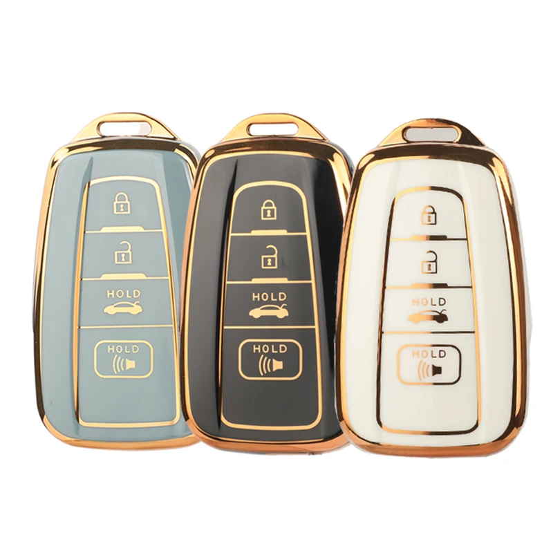 

Jingyuqin ТПУ чехол для дистанционного ключа автомобиля, брелок для Toyota CHR Camry Corolla RAV4 Highlander C-HR Prius Land Cruiser Prado