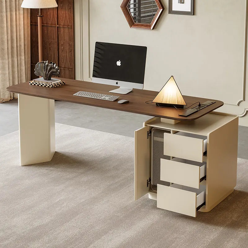 Wood Modern Office Desks Living Room Indoors Villa Homestay Office Desks Balcony Italian Style Furniture Schreibtisch Ls40bgz