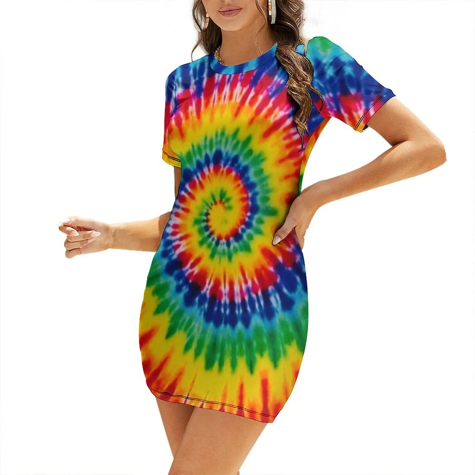 

Tie Dye Short Sleeved Dress dress dresses Woman dresses Dress