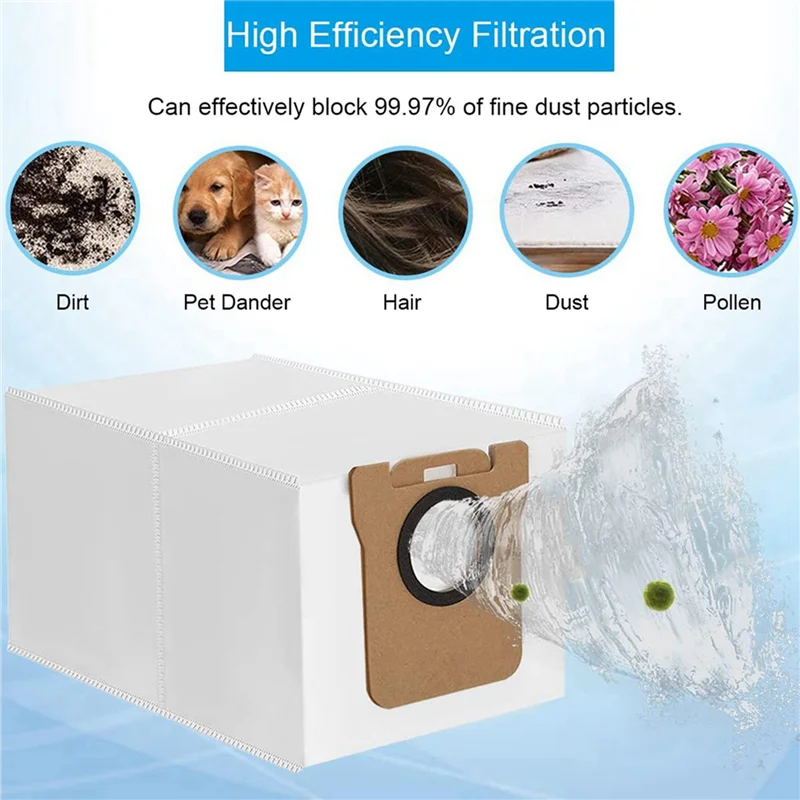 

【24 часа-распродажа!】16 мешков для пыли для Dreame L10S Ultra/L10 Ultra, для робота-пылесоса Xiaomi X10+, мешки большой емкости 2,5 л