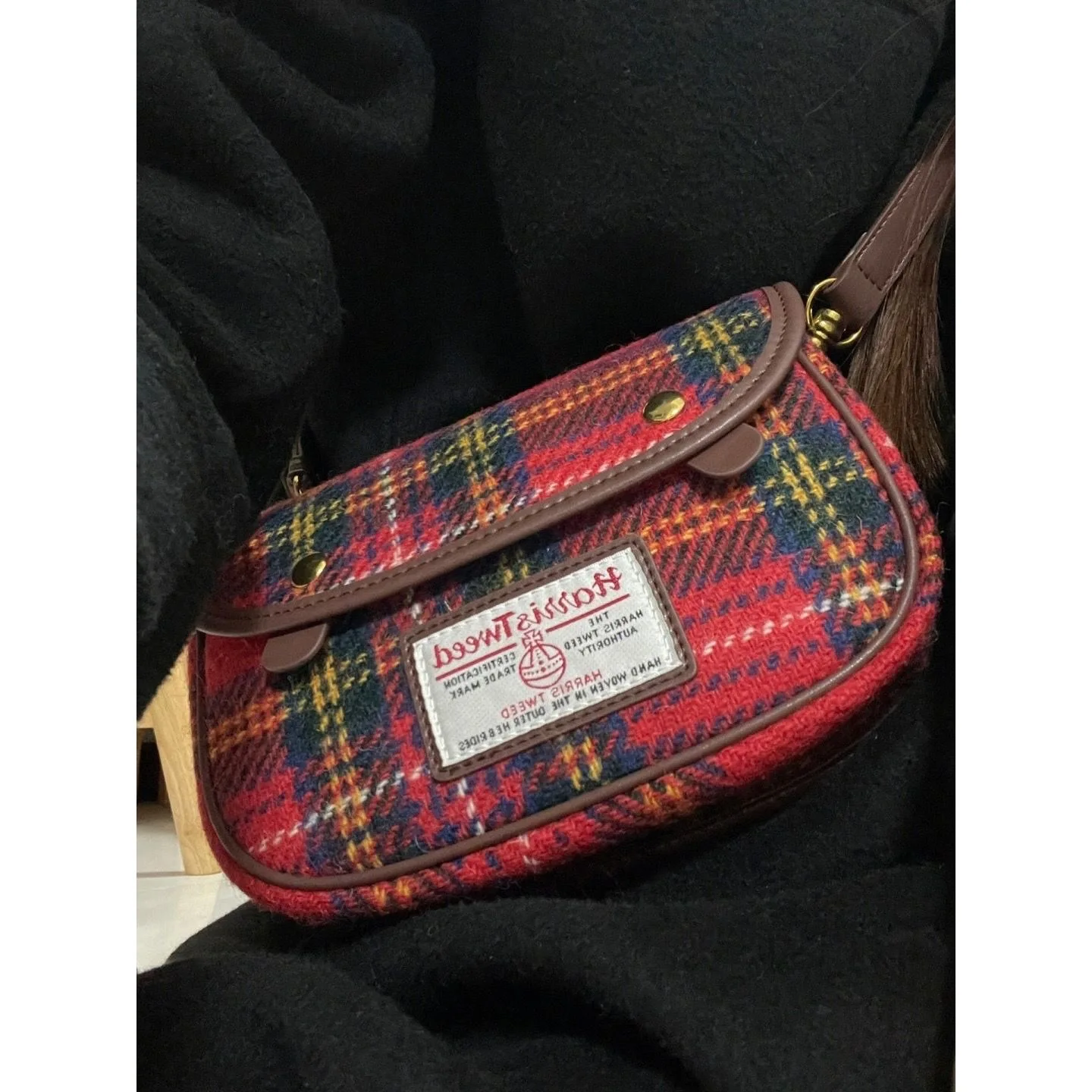 Original Design New Bolsa Feminina Plaid Single Shoulder Crossbody Bag Retro Saddle Bags for Women Hot Selling