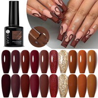 UR SUGAR 7.5ml Brown Earth Coffee Color Gel Nail Polish Chocolate Autumn Semi-permanent Varnish Soak Off UV LED Gel Manicure