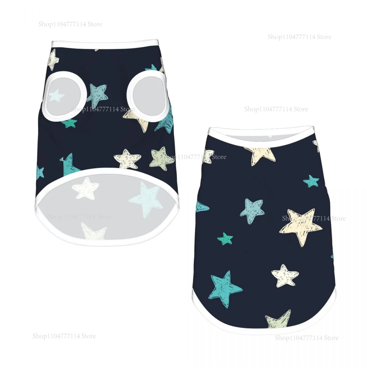 

Рубашки для собак со скандинавскими звездами, жилет для щенков, летняя одежда для собак для маленьких собак, футболка для щенков и кошек, домашнее животное