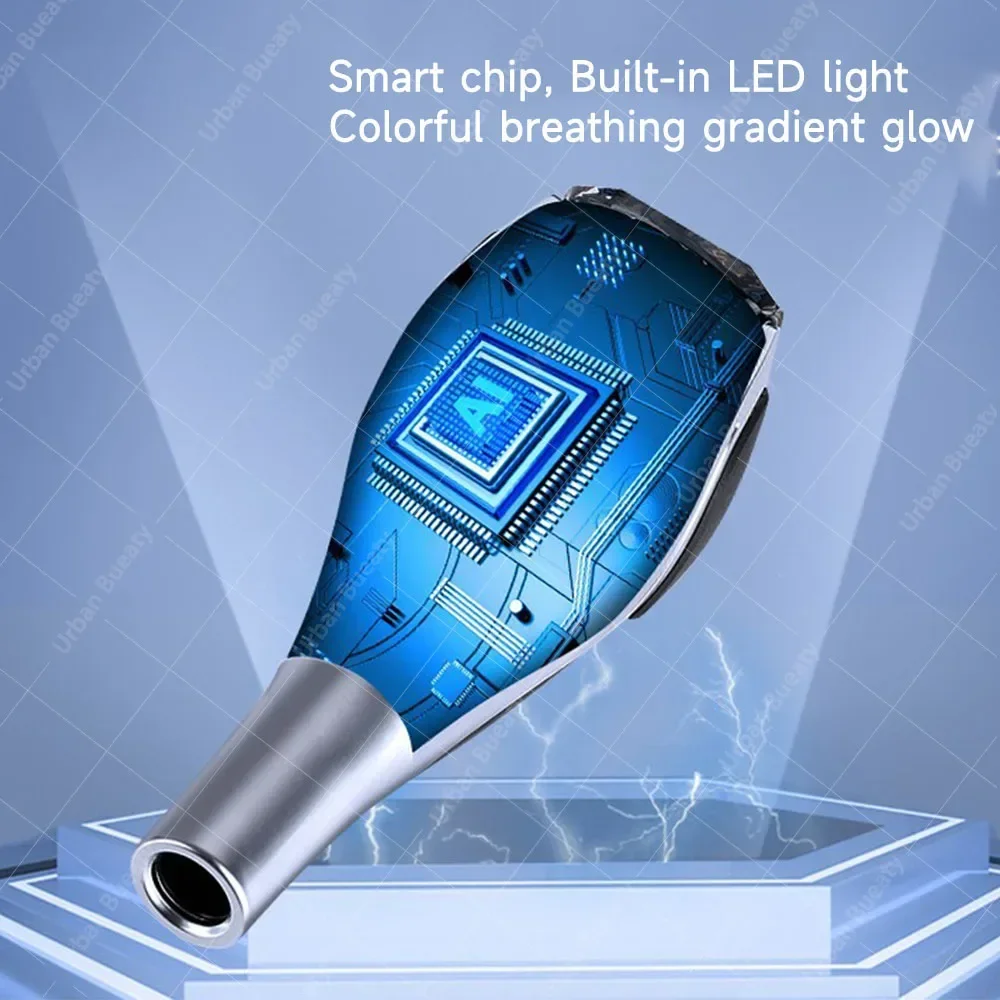 볼보 C30 C70 S40 S60 S70 S80 S90 V40 V60 V70 V90 XC40 XC60 자동차 범용 크리스탈 핸들 기어 변속 노브 기어 헤드 (LED 포함)