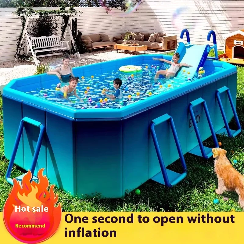 Piscina inflável livre para crianças, piscina familiar grande ao ar livre, sem necessidade de instalação, pronta para usar