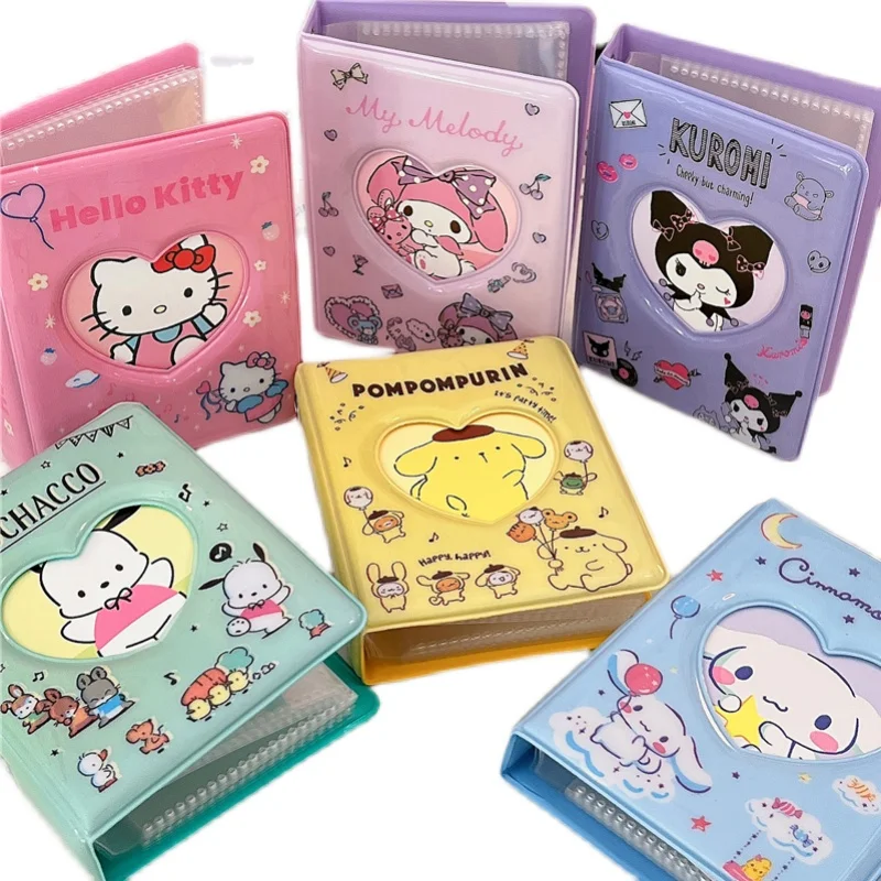 Sanrio Kawaii Hello Kitty Card Book Photo Album Anime Kuromi Melody Cinnamoroll 3-Inch Mini Truck Card Binder School Stationery