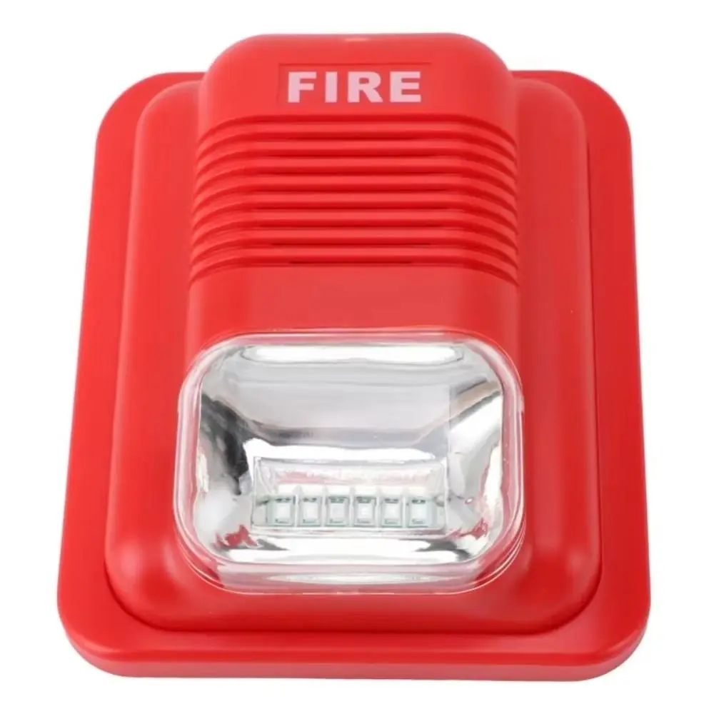 Tecnologia sem fio sistema de alarme de incêndio chifre alerta sensor segurança alarme de incêndio sem fio luz estroboscópica sirene alarme