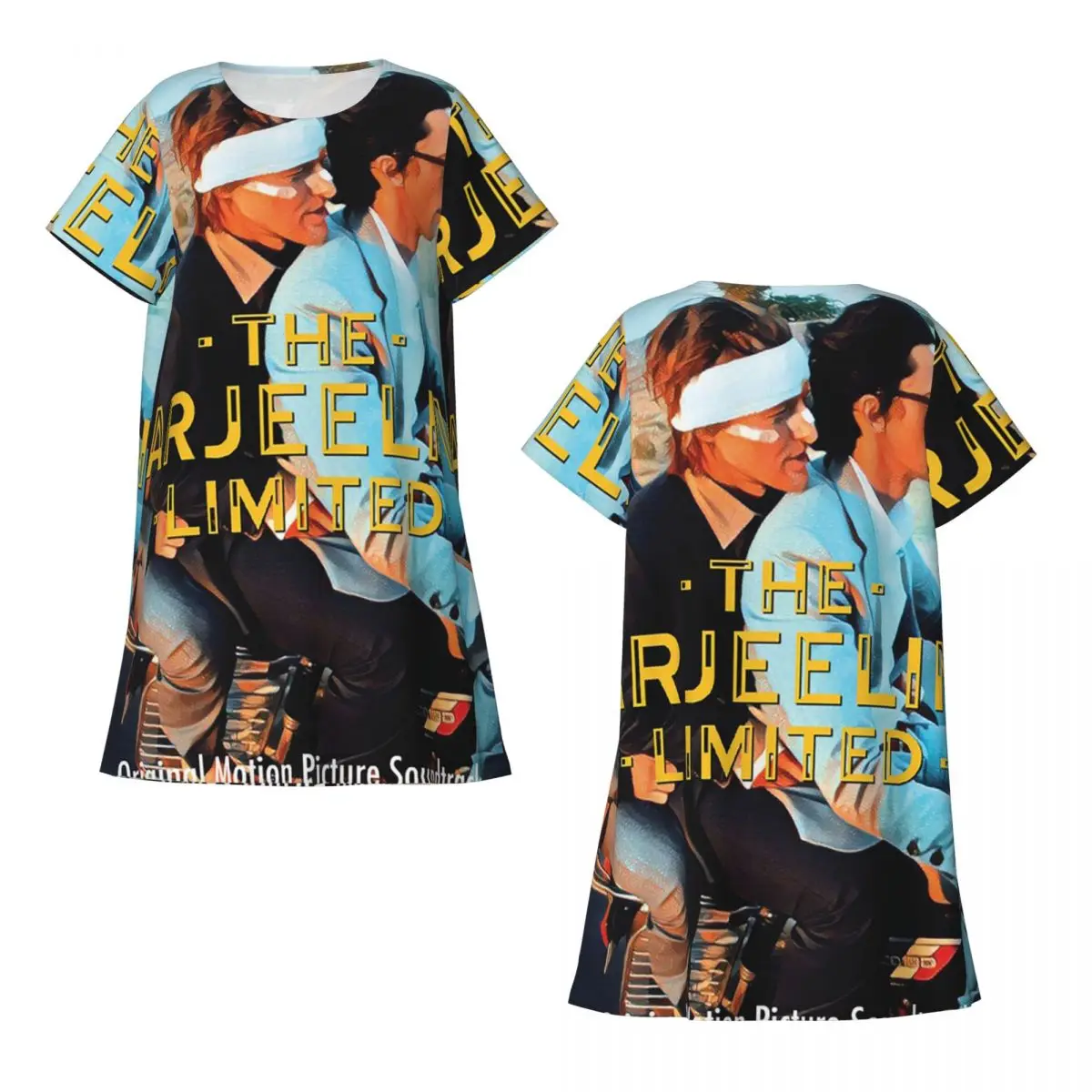 Wes Anderson - THE DARJEELING LIMITED Album Short Sleeves Nightdress For Sleeping Women Short Sleeve Nightgowns Pajama Dress