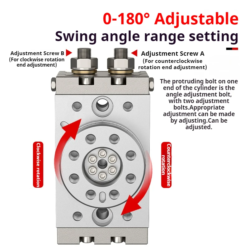 Pneumatic rotary cylinder MSQB adjustable cylinder rotation 0-190° MSQB10A MSQB20A MSQB30A