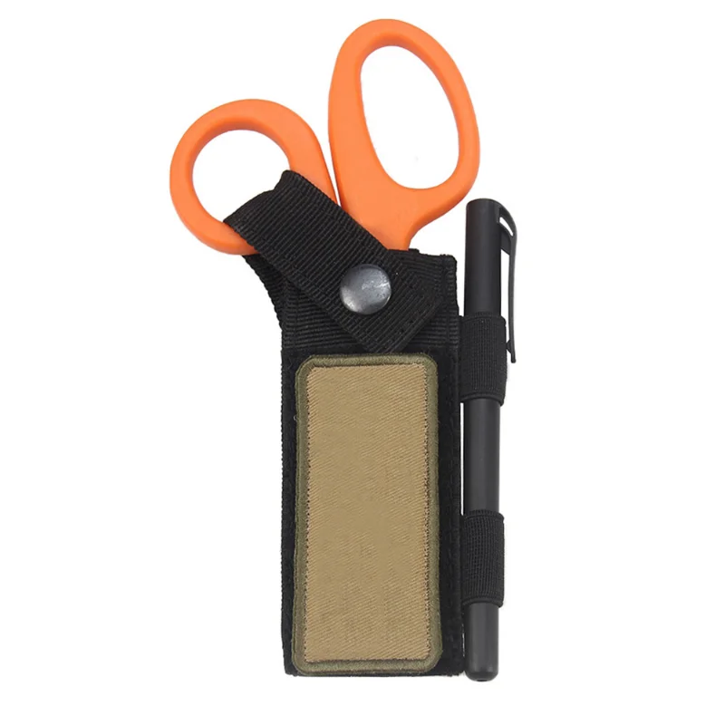 Tactical Medical EMT Scissor Shears Sheath Outdoor EDC Tools MOLLE Pouch Flashlight Knife Holster Hunting Bag