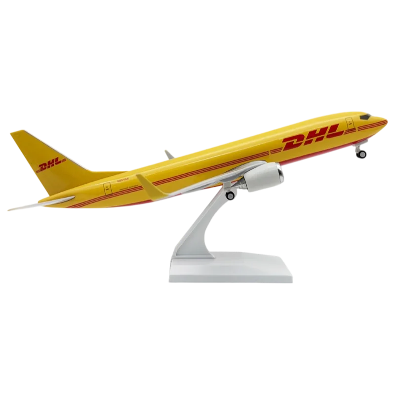 Boeing 737 DHL Cargo 1/200 Scale Resin 31cm, Airplane Toy, Aviation, Miniature Items, for Kids, Collectible Gift, Airport