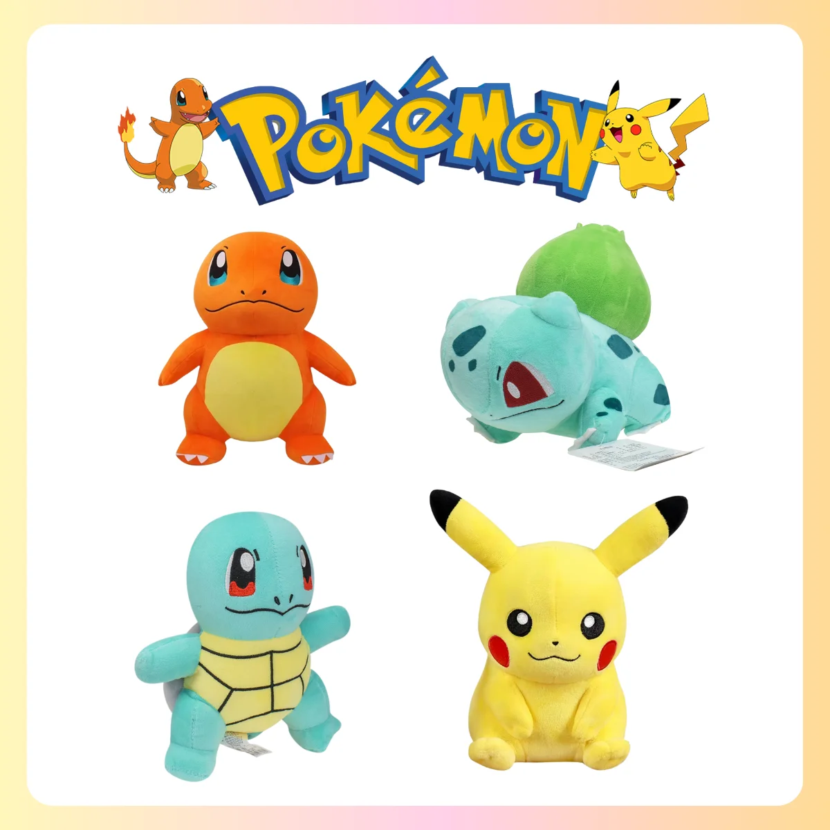 Juguete de peluche de Charmander Squirtle Bulbasaur, modelo de figura de Anime, regalo de cumpleaños para niños