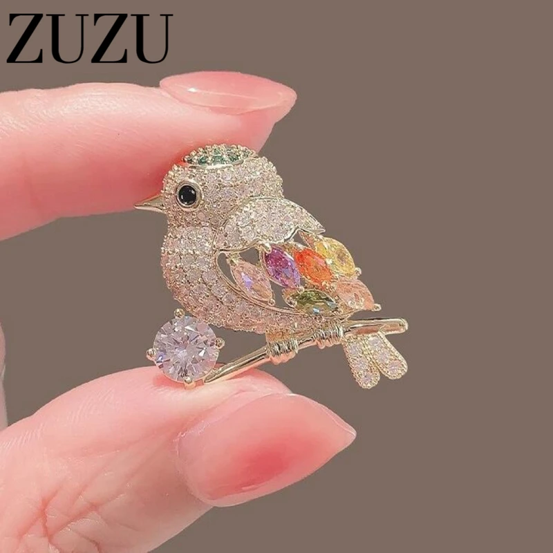 2024 Luxury Lovely Magpie Birds Brooch For Women Trendy  High Quality Animal Jewelry Coat Dress Lapel Pins Wedding Party Gifts