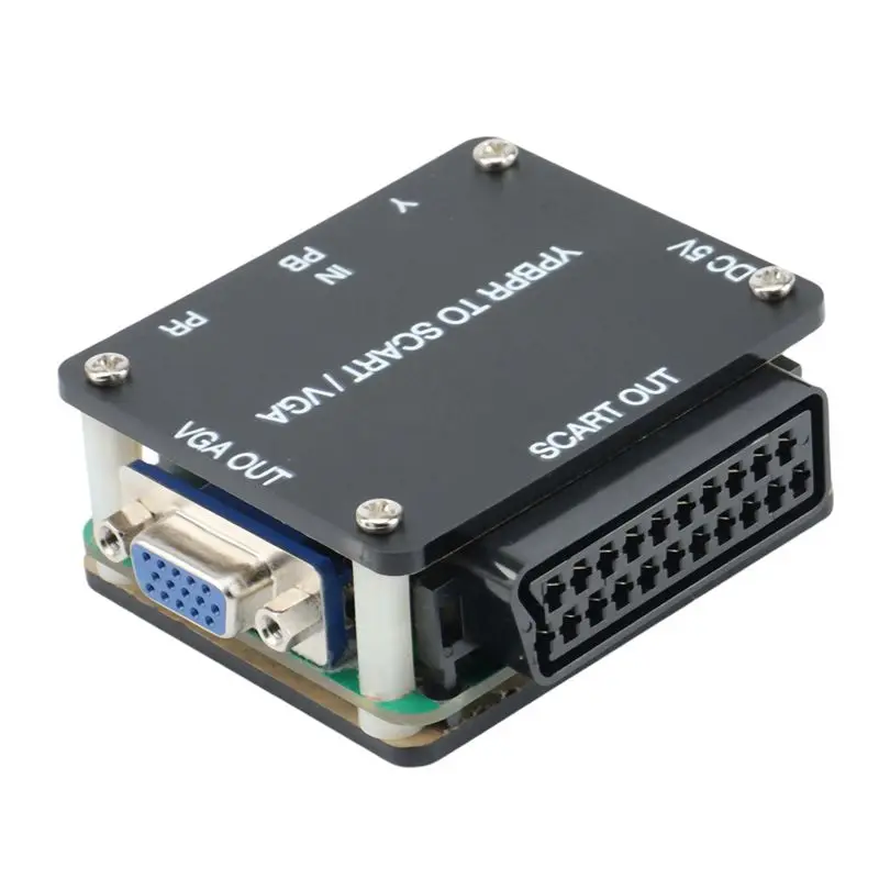 A31T 2X YUV TO RGBS YPBPR to SCART VGA Component Transcoder Converter for Game Console RGBS to Color Difference Component