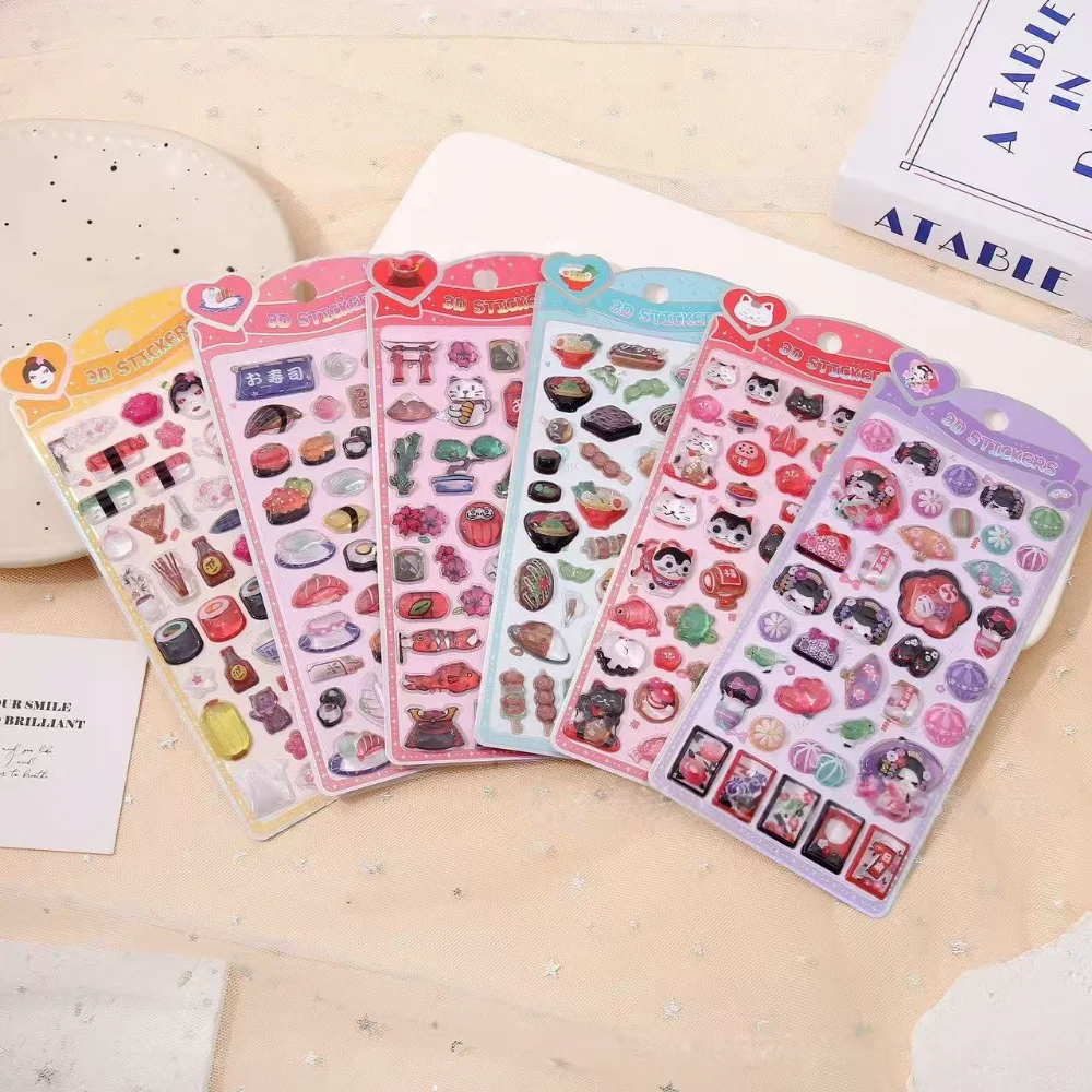 Phone Accessories Toys - 6 pegatinas decorativas retro 3D de