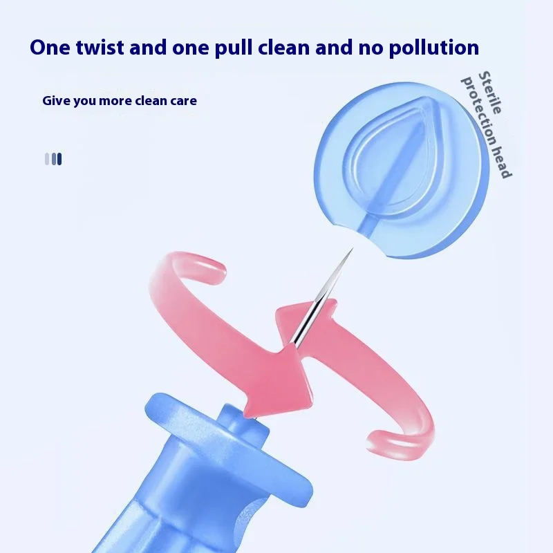 50 pezzi monouso per la rimozione di punti neri aghi per l'acne strumento per la rimozione di punti neri e pulizia del viso aghi in acciaio inossidabile