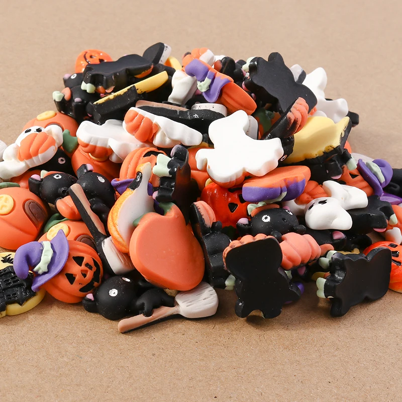 10 teile/los mischen niedlichen Halloween Tier flachen Rücken Harz Cabochons Scrap booking DIY handgemachten Schmuck Handwerk Dekoration Zubehör – Detail 2