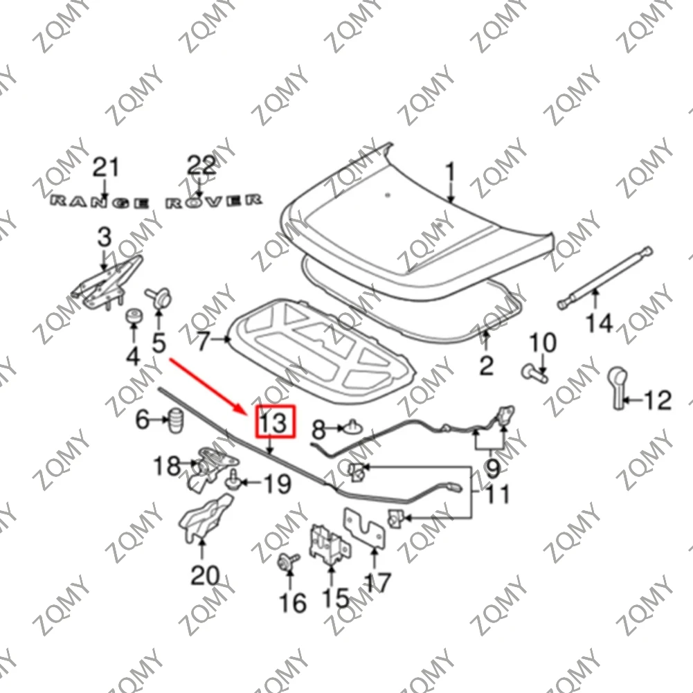 Części przewód sterowniczy przednia maska samochodu FSE000091 do Range Rover Sport Land Rover 2006-2009 LR3 Discovery 3 2005 2006 2007 2008 2009