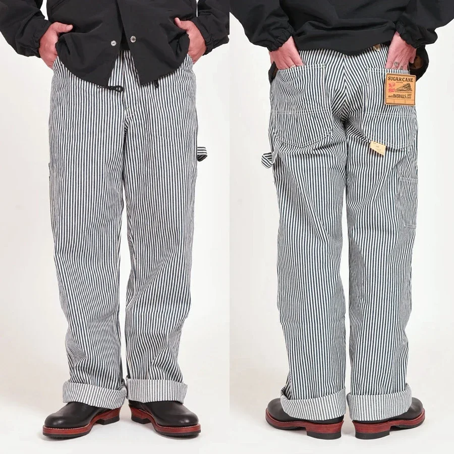 Комбинезон CANE 40-х годов Железнодорожный комбинезон в полоску Hickory