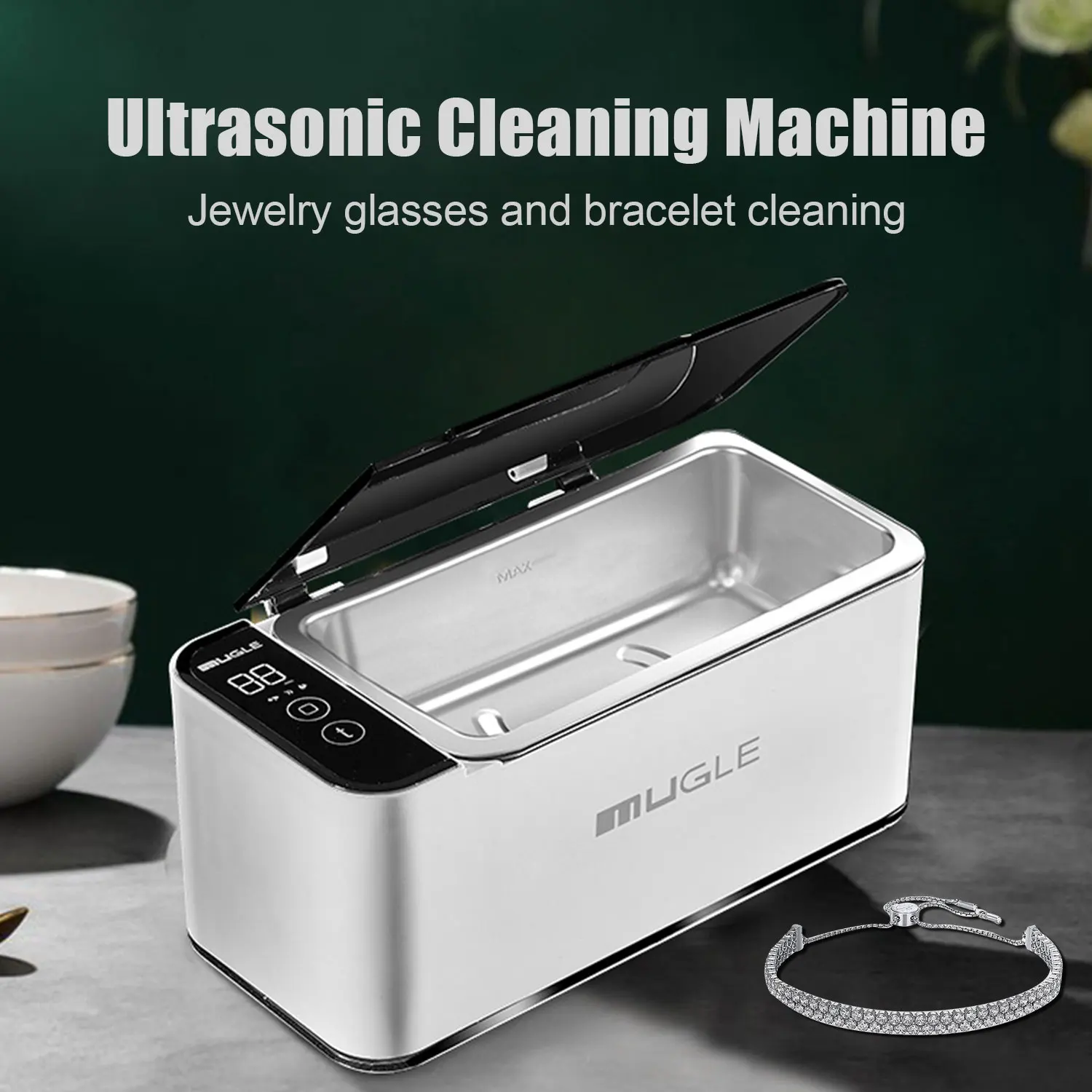 

Ultrasonic Cleaning Machine Portable High Frequency Vibration Cleanser Multifunctional Washing Tool Watch Glasses Braces Cleaner