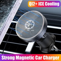 QI2 Real 15W Magnetic Car Wireless Charger Cooling Air Vent Clip Holder For Magsafe iPhone 16 15 14 13 12 Pro Max Fast Charging