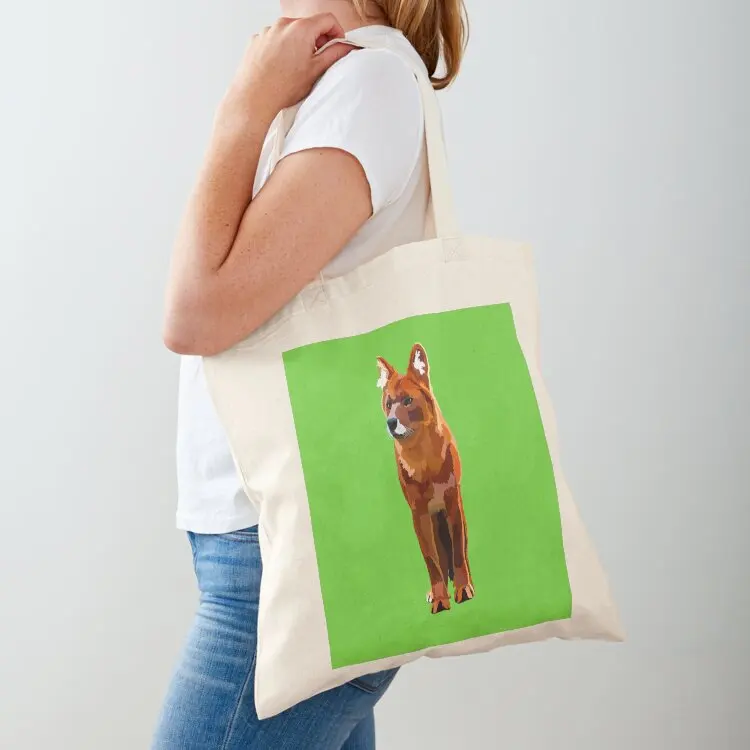 

D is for Dhole Tote Bag Reusable bags cloth bag woman custom canvas bag hand bags