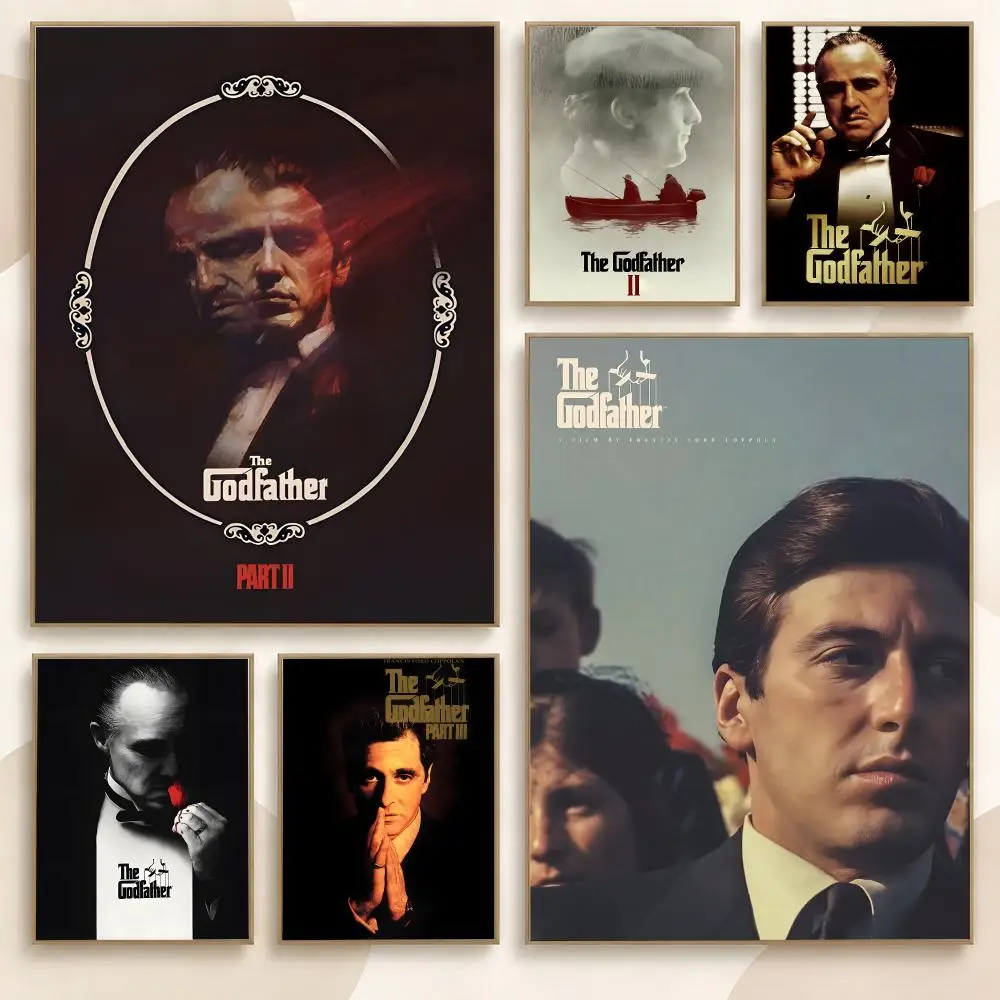 The Godfather Classic Movie TV Series 80s 90s Retro Fan Poster Contemporary Wall Art Print for Bedroom & Living Room, Unframed