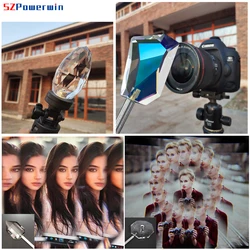 SZPowerwin Photography Prism Filter DSLR SLR Camera Lens Crystal Glass Photo Studio 1/4 Screw Adapter Mount Blur Split Image