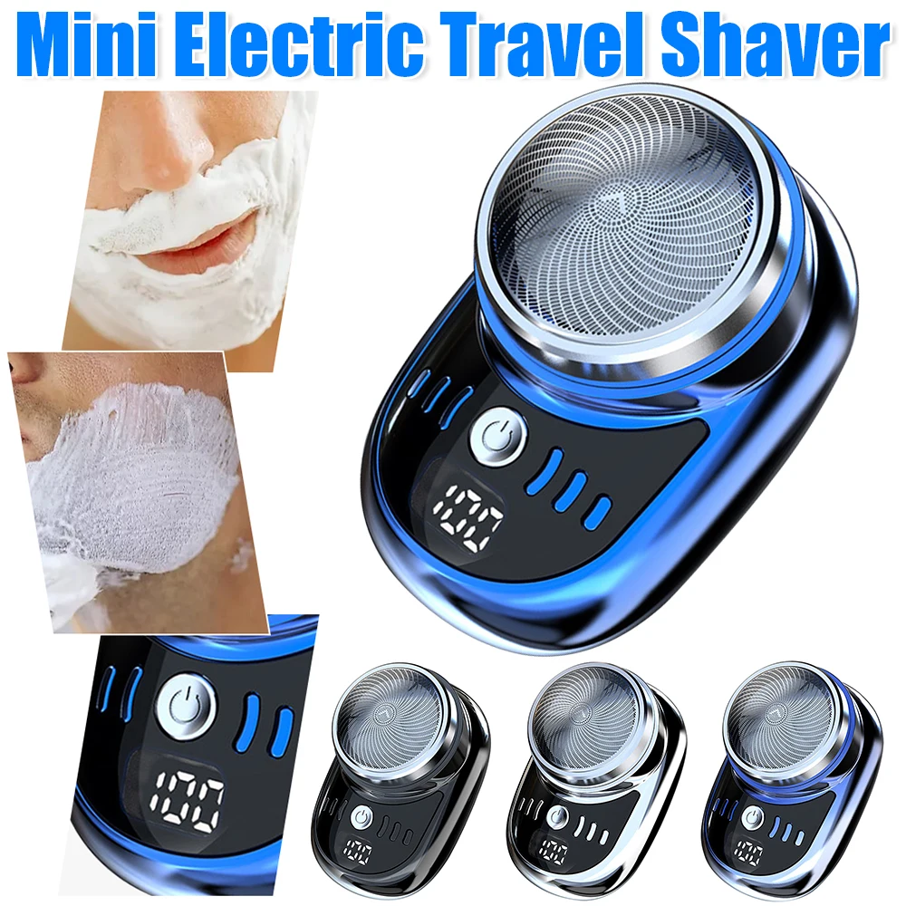 Mini Electric Travel Shaver For Men Pocket Size USB Rechargeable Portable Painless Cordless Trimmer Knive Face Beard Razor