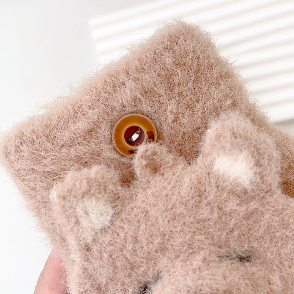 ถุงมือเด็กฤดูหนาวแบบนุ่ม ดีไซน์การ์ตูนน่ารัก บุด้วยผ้าฟลีซอุ่น ป้องกันการลื่น สำหรับเด็กหญิงและเด็กชาย อายุ 5-12 ปี