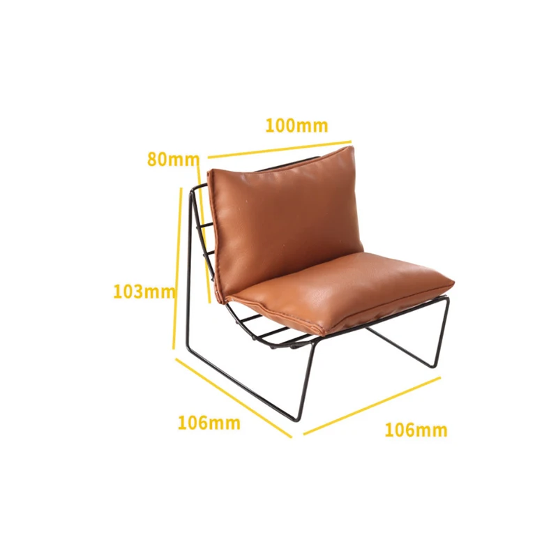 1:6 1:12 인형 집 미니어처 가구 액세서리, 다리미 가죽 소파 의자 베개 모델, 인형 집 거실 장식 장난감
