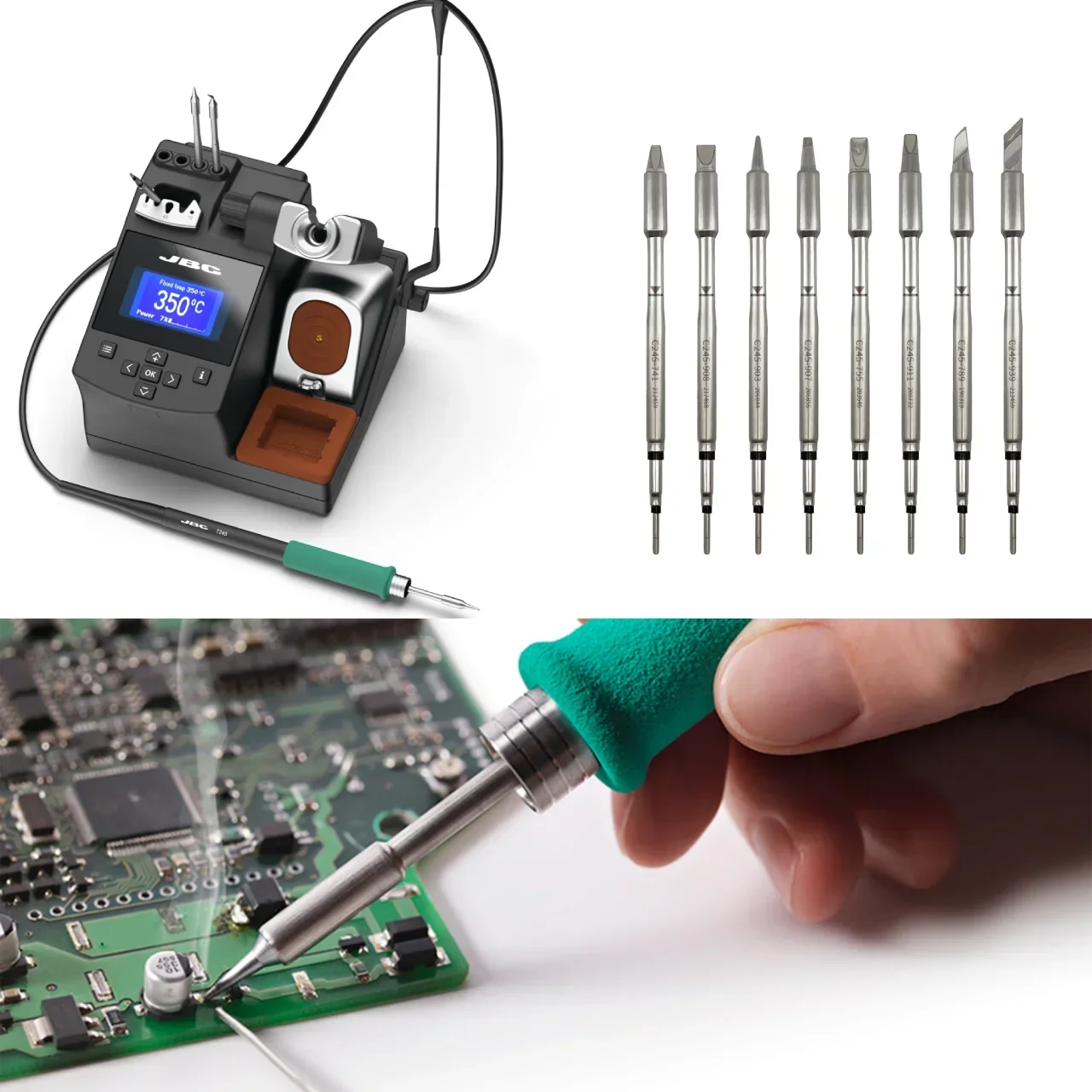 

New Product JBC C245 Series Soldering Tips And CD-2BHQF Thermostat Precision Integrated Repair Welding Soldering Iron Station