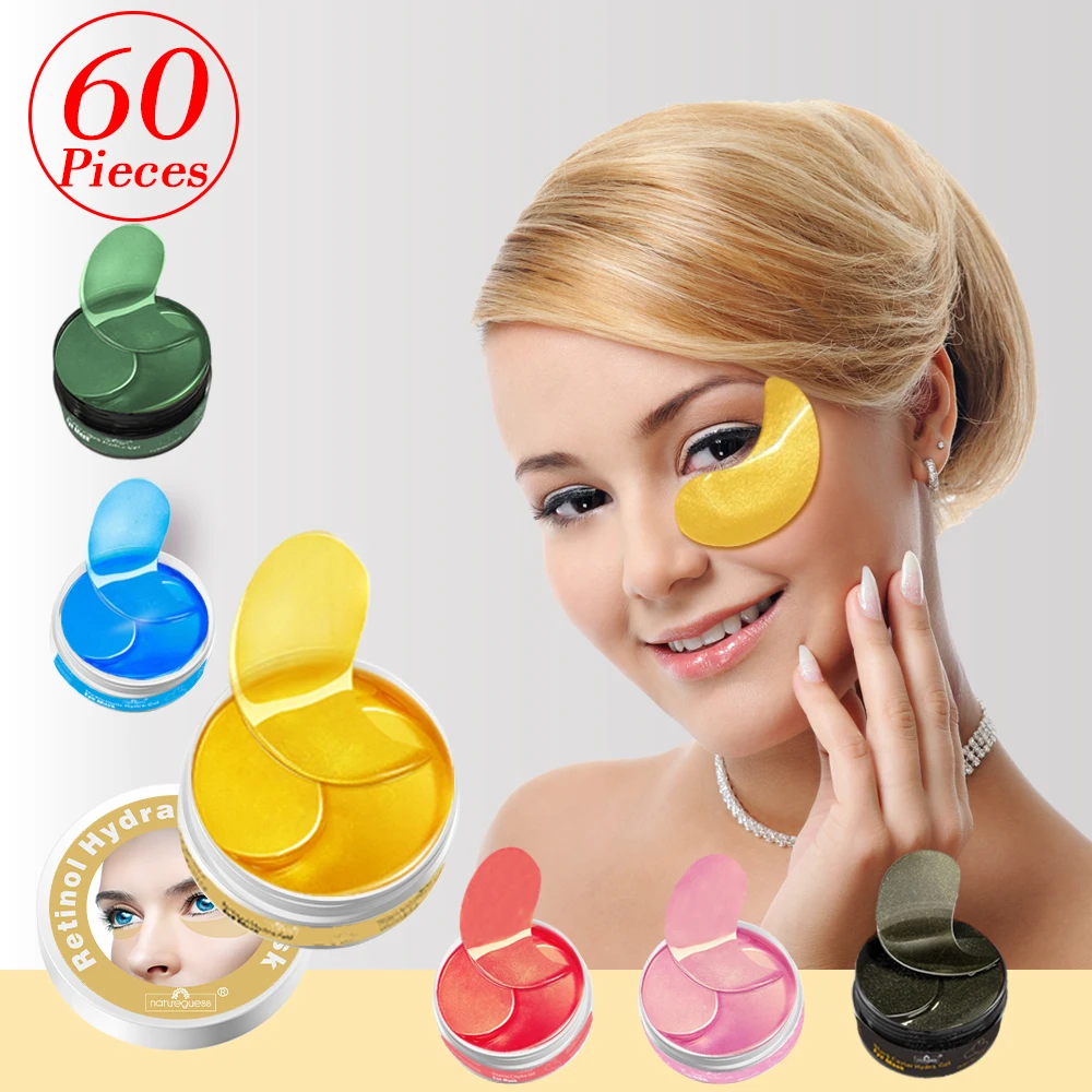 

60 Pcs Eye Patches Mask Under Eye Collagen Face Skin Care Hyaluronic Acid Gel Anti-Wrinkle Remove Dark Circles Eye Bag