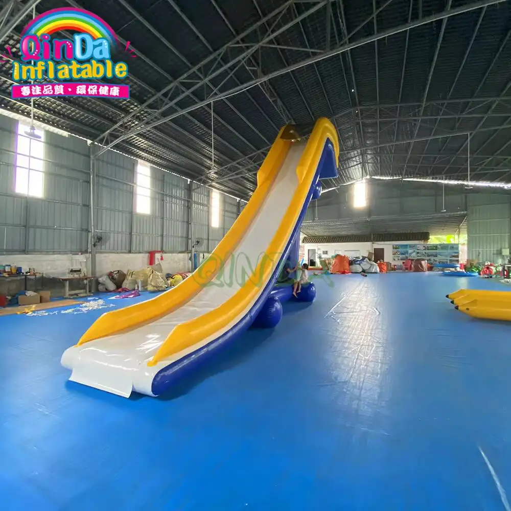 Custom Make Inflatable Dock Slide Inflatable Boat Slides , Inflatable Yacht Slide Water
