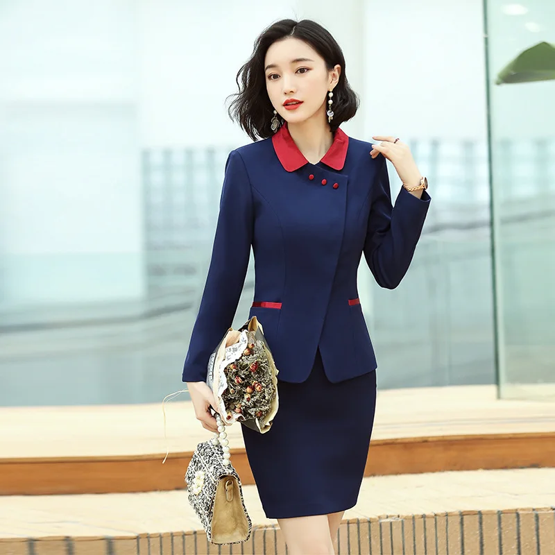 High End Professional Skirt Suits Women Temperament Spring Formal Slim Blazer And Pant Sets Office Ladies Business Work Wear