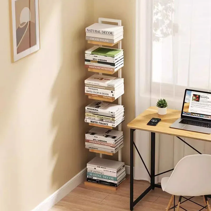 ชั้นวางหนังสือดีไซน์สวยงาม ชั้นเก็บของส่วนตัว สไตล์นอร์ดิก ชั้นวางหนังสือแบบยุโรป ชั้นวางตั้งพื้น เฟอร์นิเจอร์ชุดห้องนั่งเล่น