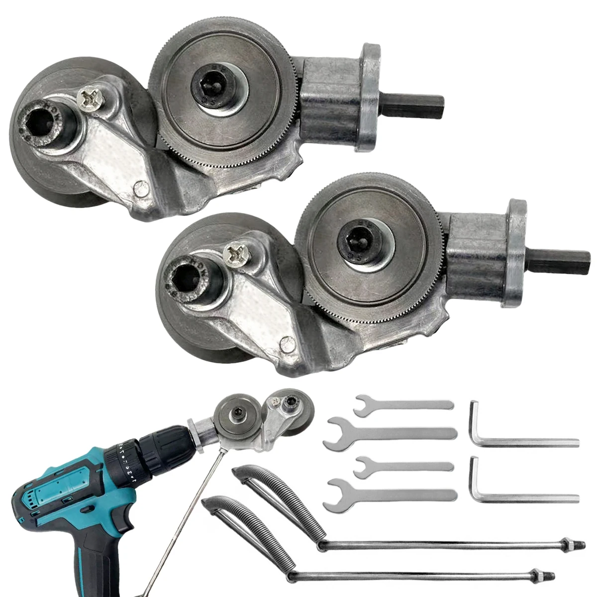 2 stücke Elektrische Bohrer Cutter Metall Blatt Schneiden Werkzeug Cut Platte Punch Schere Bohrer Aufsatz für Metall Schneiden Zubehör 2023