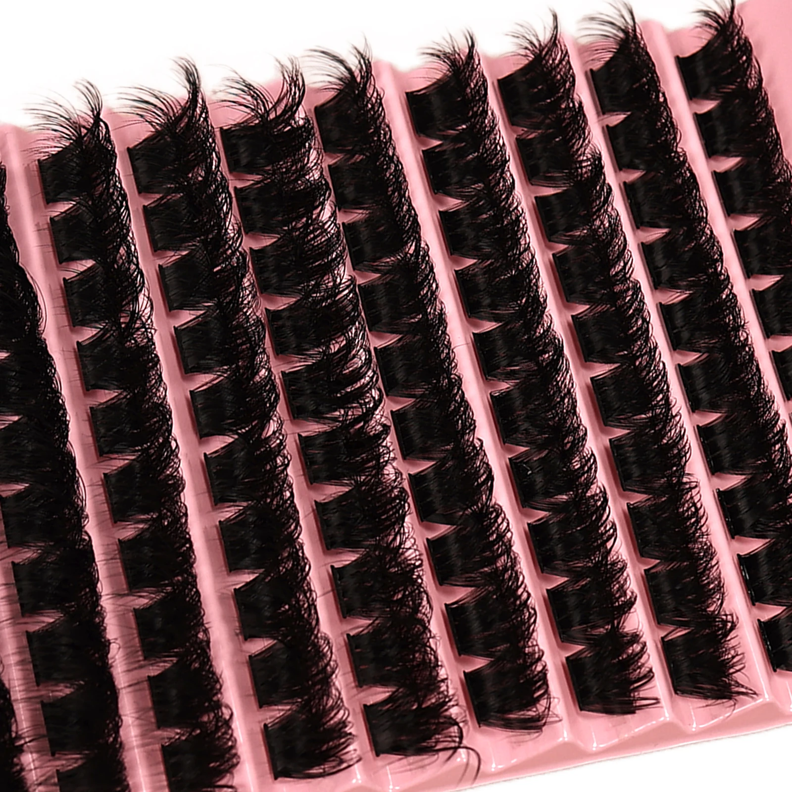 Flauschige Cluster-Wimpern D-Curl Einzelwimpernverlängerungen DIY Natürliche Falsche Wimpern Weich Wiederverwendbar Für Anfänger im Täglichen Make-up – Detail 5