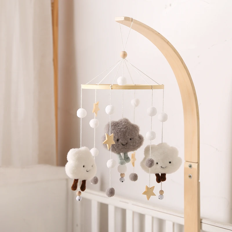 Nuage hochets bébé berceau Mobiles jouets 0-12 mois cloche boîte à musique nouveau-né lit cloche enfant en bas âge hochets carrousel pour jouet Musical cadeau