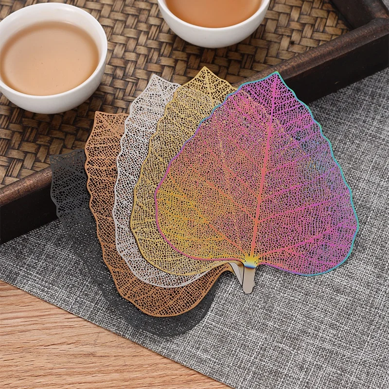 Hollow Out Bodhi Leaf Tea Strainer 304 Stainless Steel Fine Mesh Infuser Kung Fu Teapot Cup Filter Home Office Drinkware Gadget