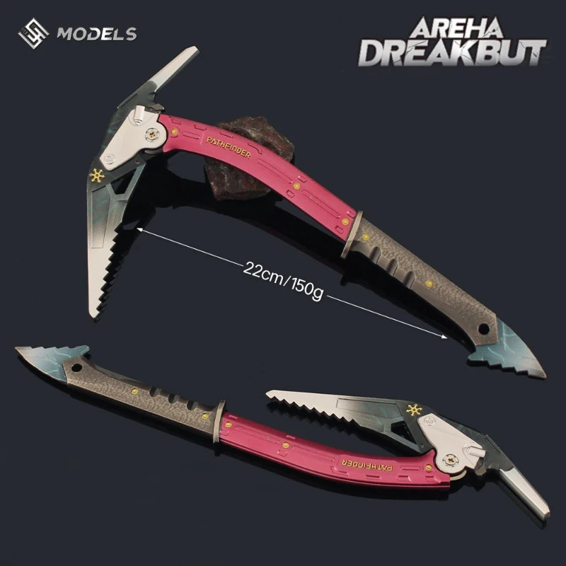 منطقة داكنة اندلاع التكتيكية القتالية المنجل قابلة للطي سبائك الزنك سلاح قطعة أثرية مصغرة طبق الاصل عرض لديكور الألعاب (22 سم) #5